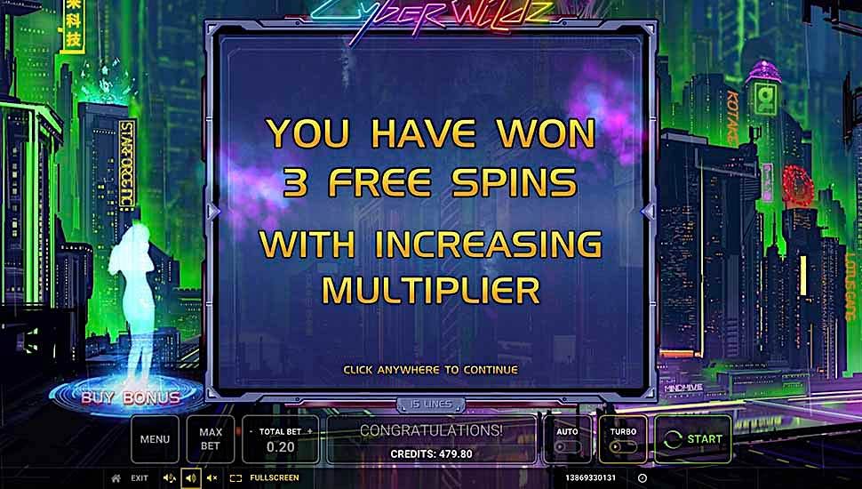 Cyber Wildz slot free spins