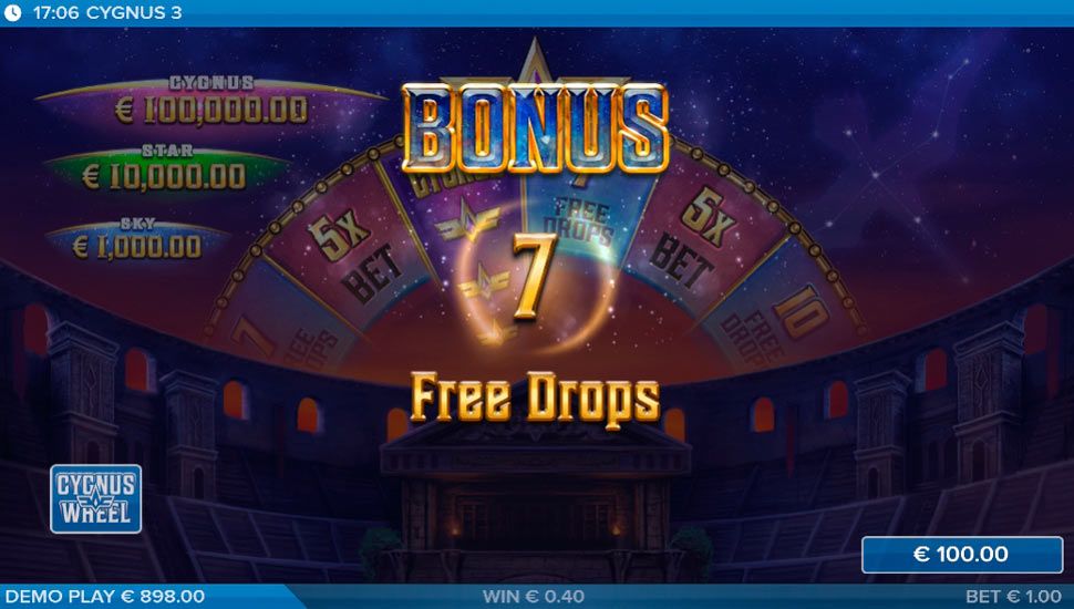 Cygnus 3 slot Free Drops