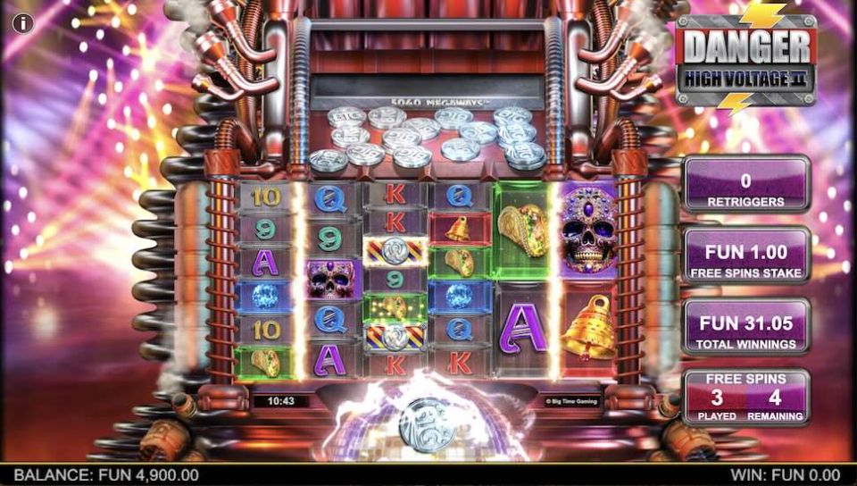 Danger High Voltage 2 slot Reactions Cascading Reels