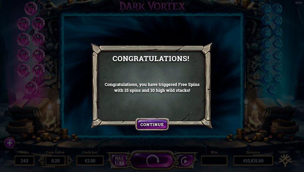 Dark vortex slot Free Spins