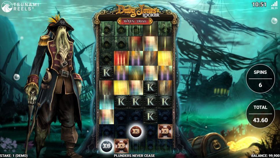 Davy Jones Locker With Tsunami Reels slot Dead Man’s Treasure Bonus