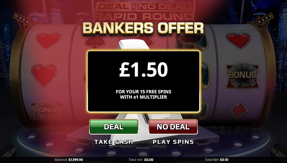 Deal or No Deal - Rapid Round International slot Banker’s Offer