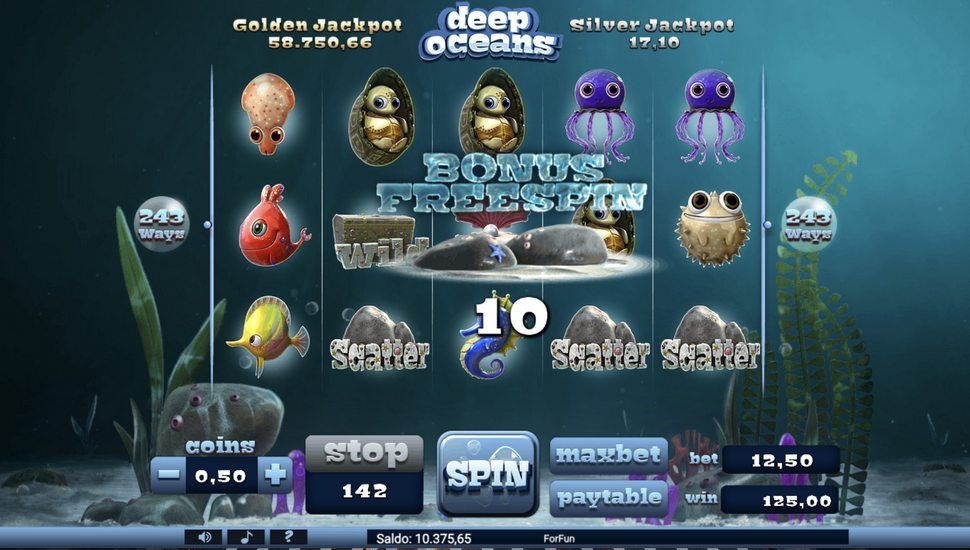 Deep Oceans slot free spins
