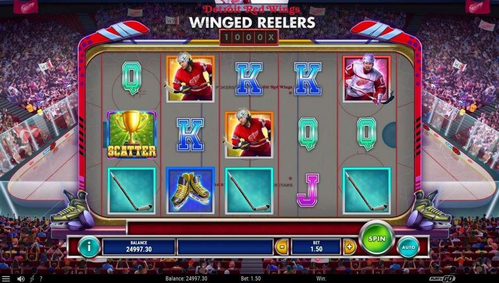 Detroit Red Wings Winged Reelers slot mobile