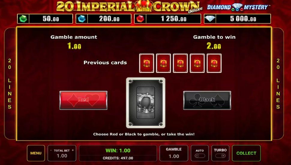 Diamond Mystery 20 Imperial Crown Deluxe slot - feature