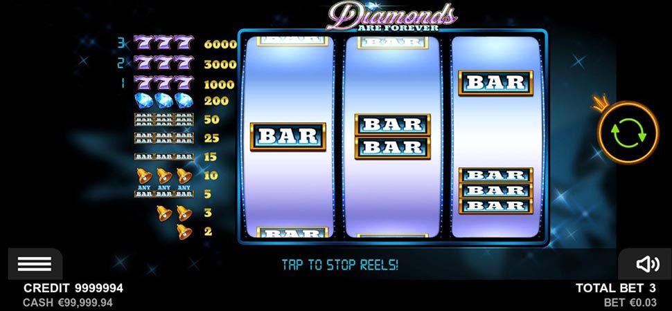 Diamonds are Forever 3 Lines slot mobile