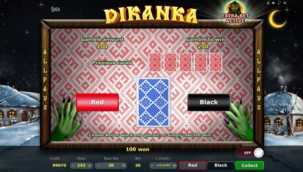 Dikanka Slot machine - card game