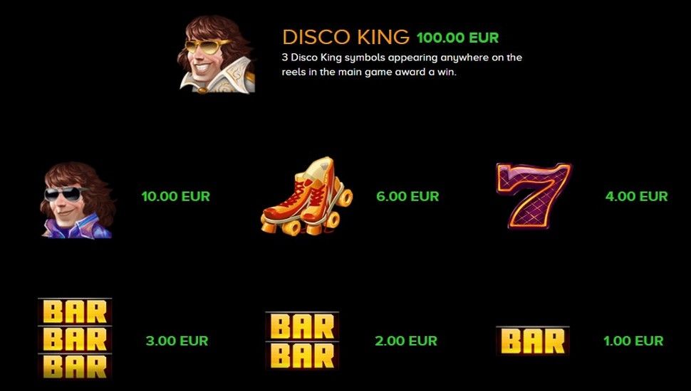 Disco Danny Slot - Paytable
