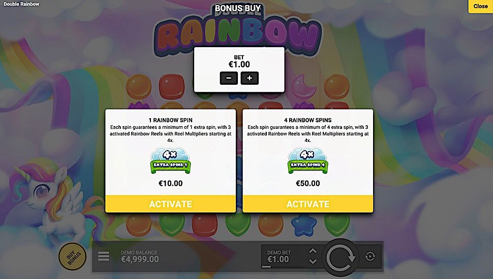 Double Rainbow slot bonus buy