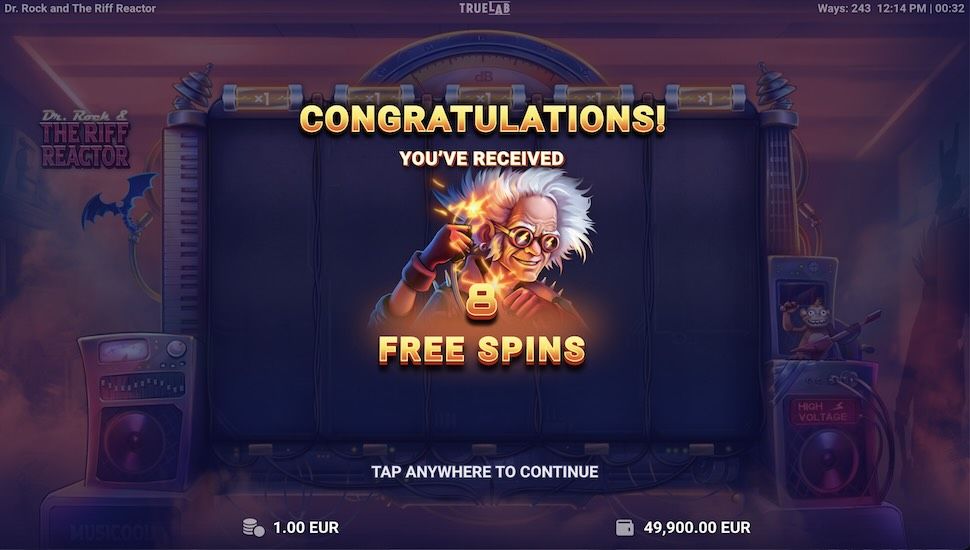 Dr Rock the Riff Reactor slot Bonuses