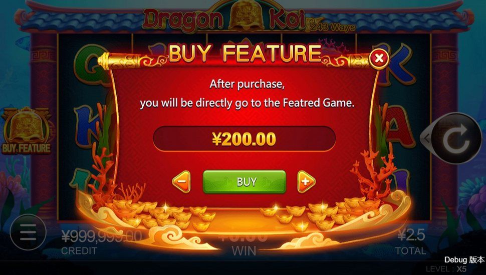 Dragon Koi slot Buy Feature