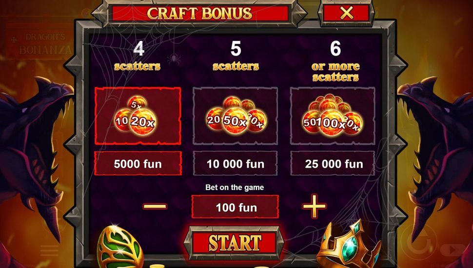 Dragon's Bonanza slot Craft bonus