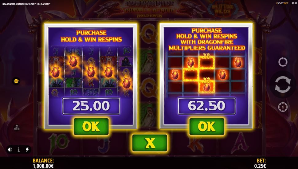 Dragonfire Chamber of Gold slot - bonus buy