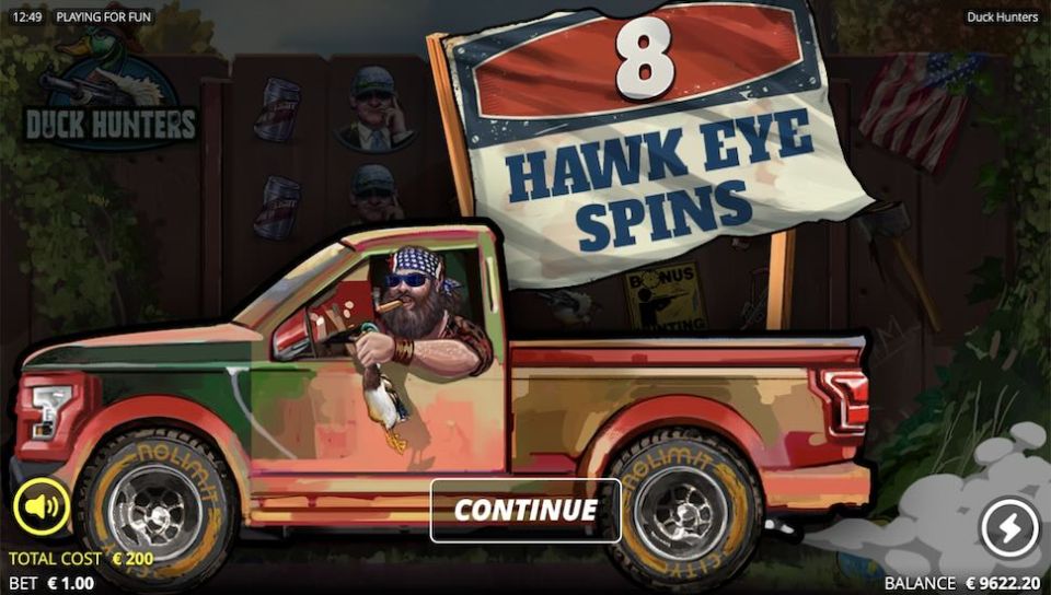 Duck Hunters slot Hawk Eye Spins