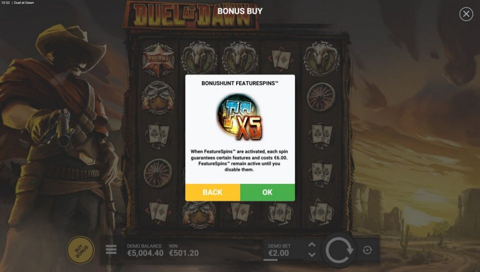 Duel at Dawn Slot Bonushunt FeatureSpins