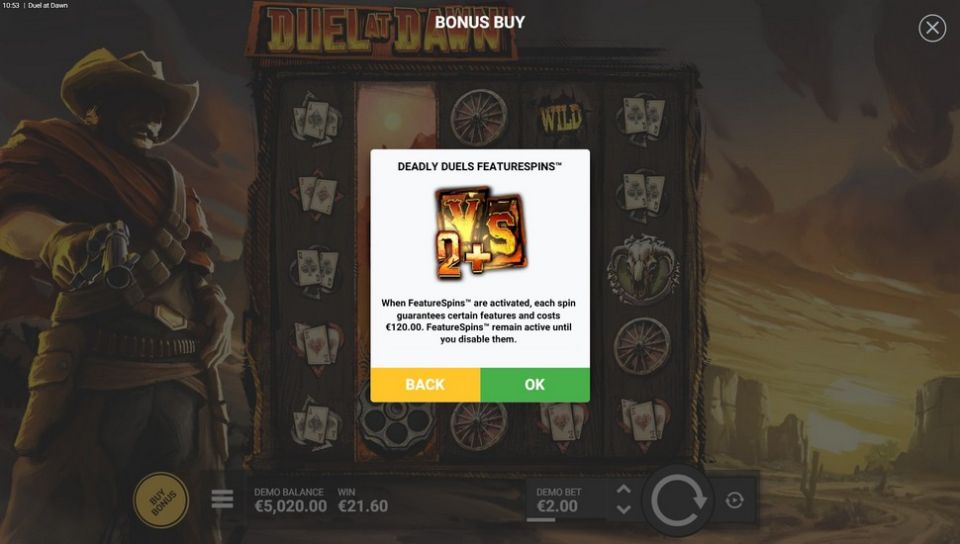 Duel at Dawn Slot Deadly Duels FeatureSpins