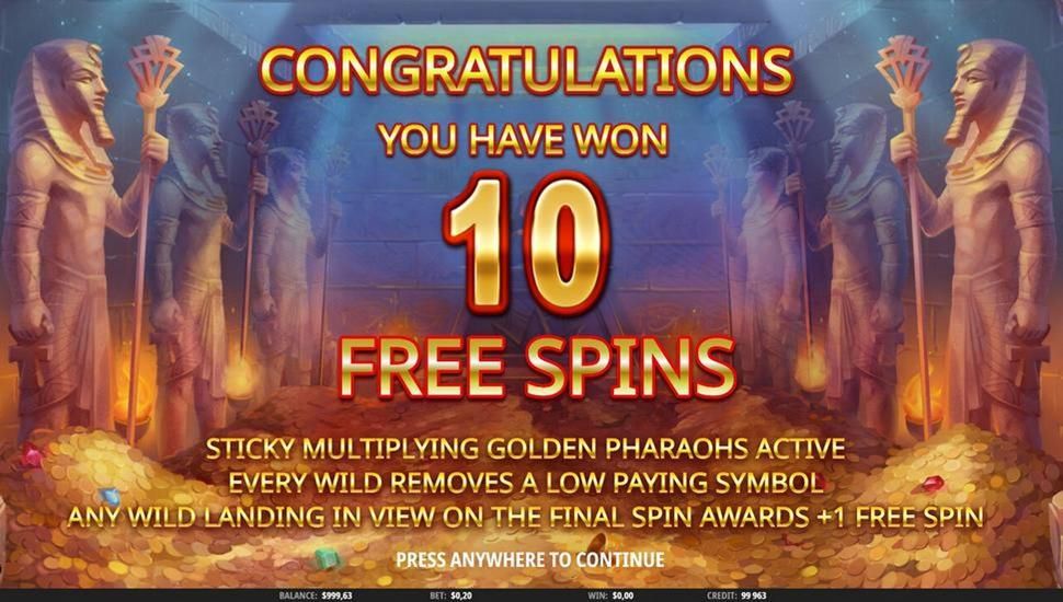 Egyptian king slot free spins