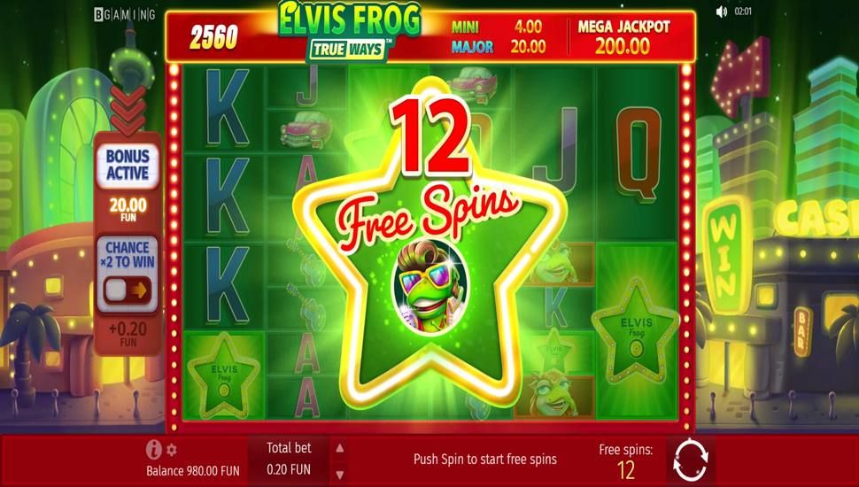 Elvis Frog TrueWays Slot - Free Spins