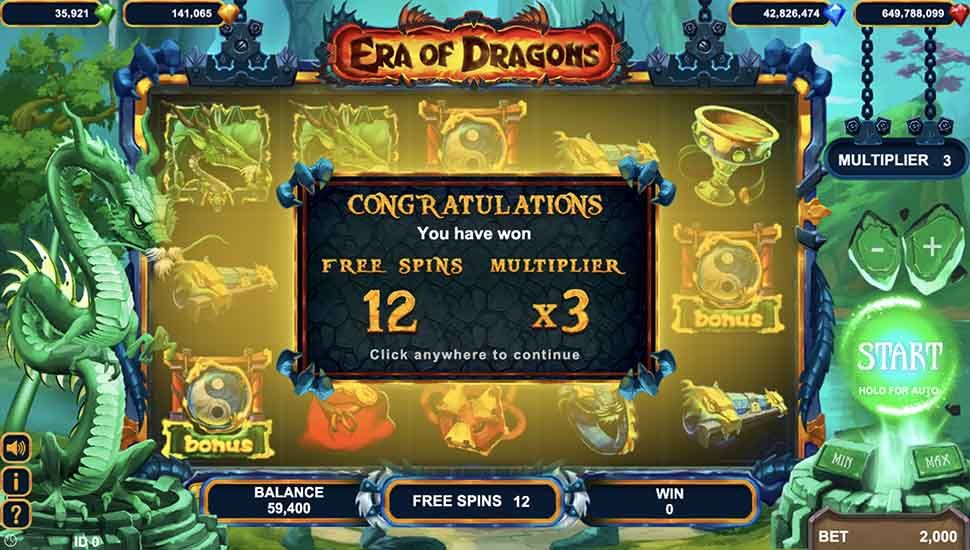 Era of Dragons slot Dragon Wheel free spins