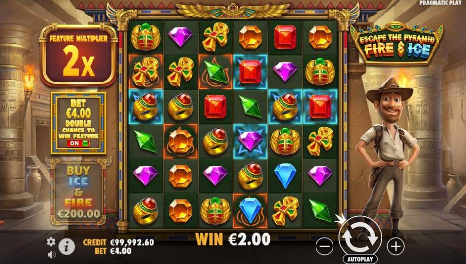 Escape the Pyramid – Fire & Ice slot Ante Bet