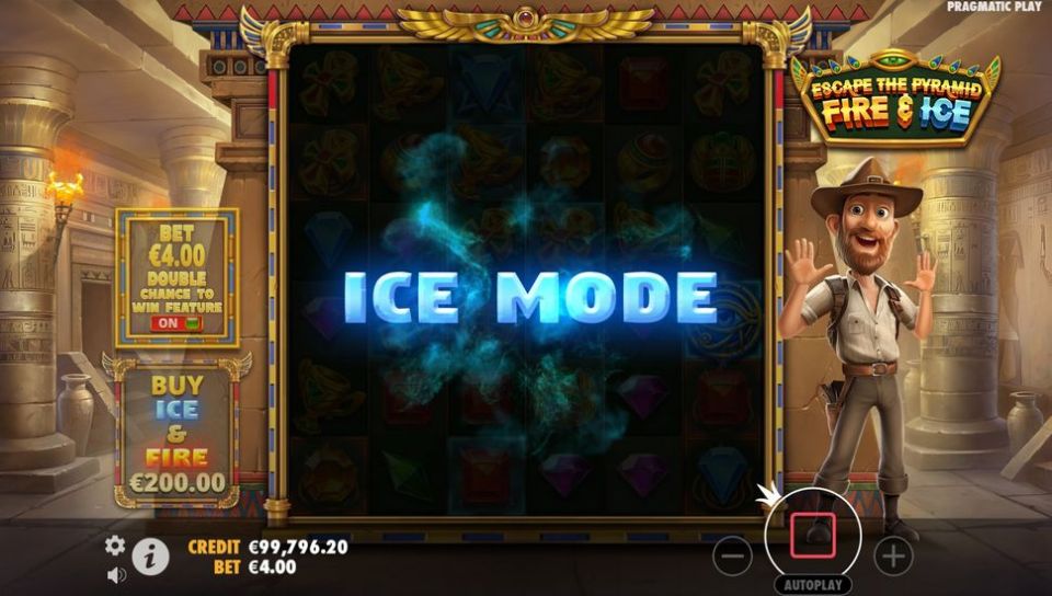 Escape the Pyramid – Fire & Ice slot Ice Feature