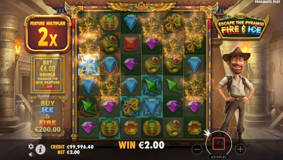 Escape the Pyramid – Fire & Ice slot Tumble Feature