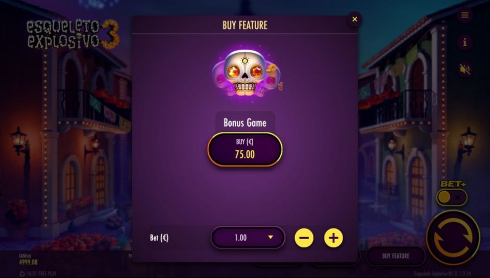 Esqueleto Explosivo 3 slot Buy Feature