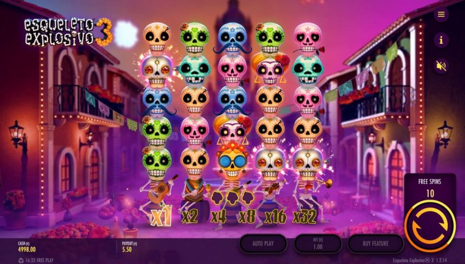 Esqueleto Explosivo 3 slot Free spins