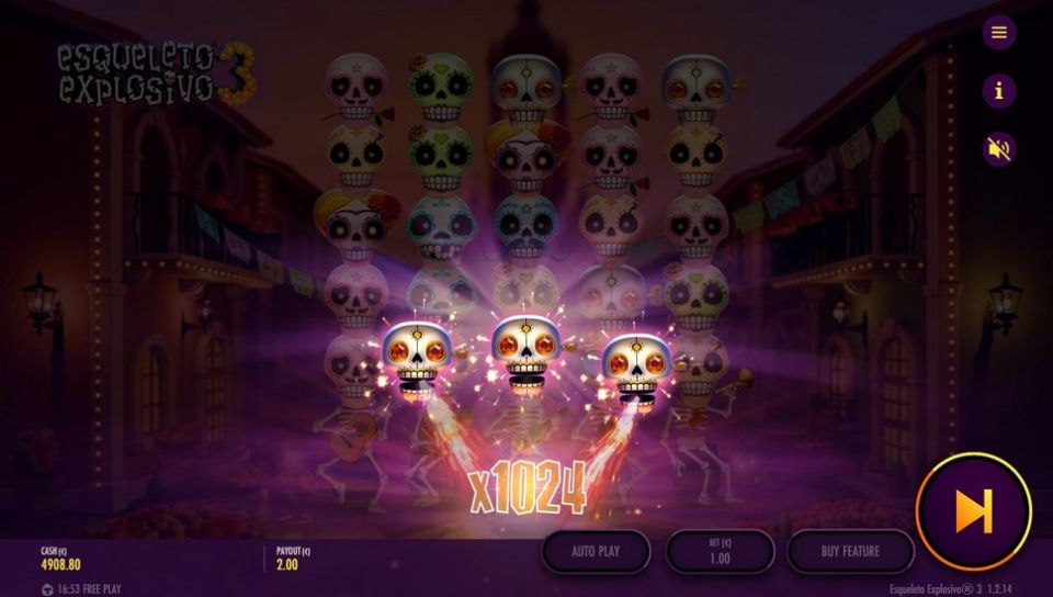 Esqueleto Explosivo 3 slot Mucho Multiplier