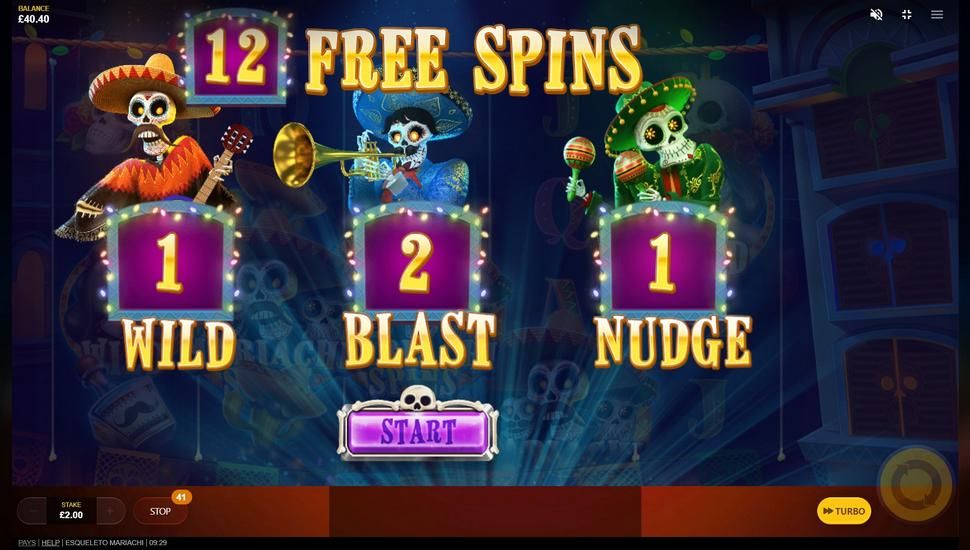 Esqueleto Mariachi Slot - Free Spins