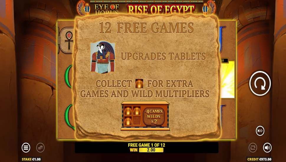 Eye of Horus - Rise of Egypt slot - feature