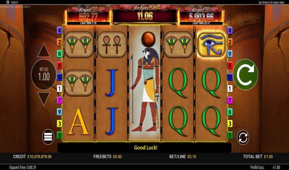 Eye of Horus The Golden Tablet Jackpot King