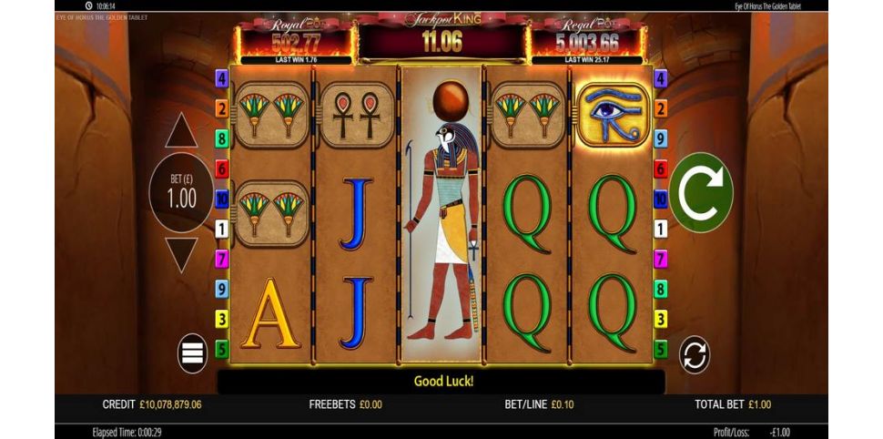 Eye of Horus The Golden Tablet Jackpot King