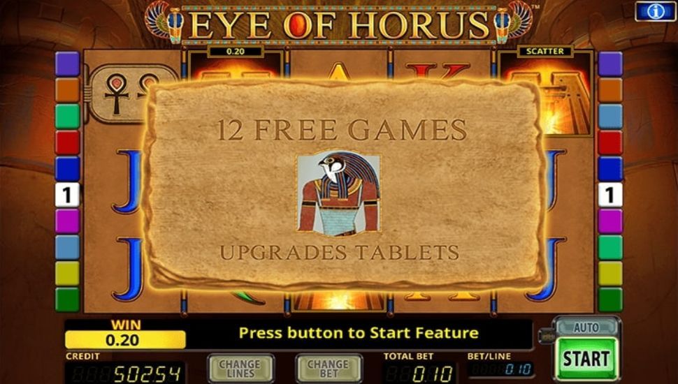 Eye of Horus Fortune play - free spins
