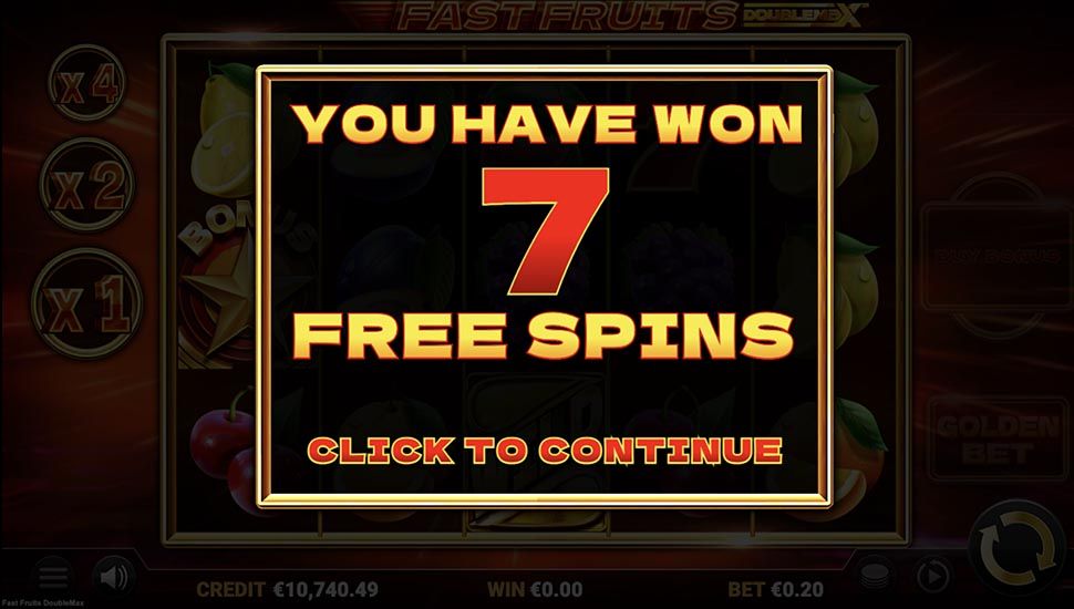 Fast Fruits DoubleMax slot free spins