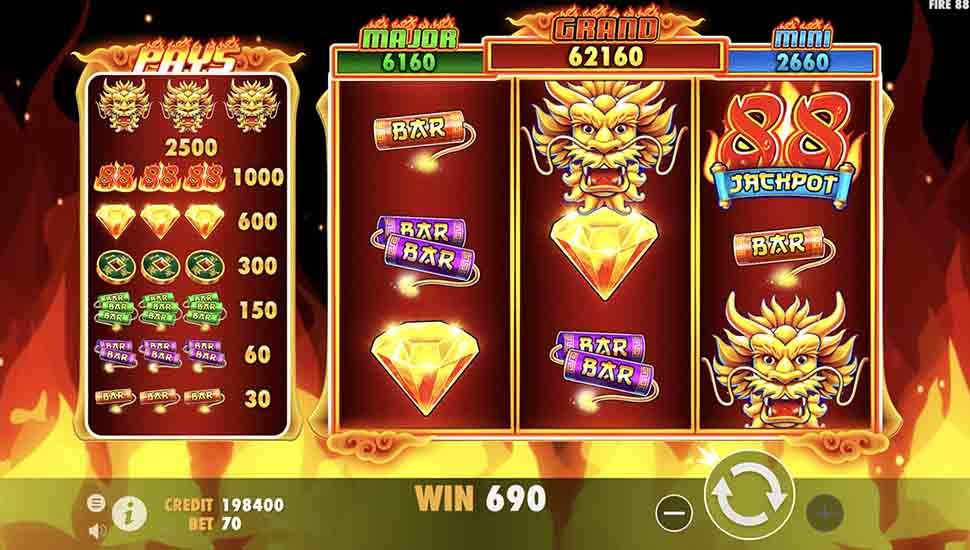 Fire 88 slot Dragon Respin Feature