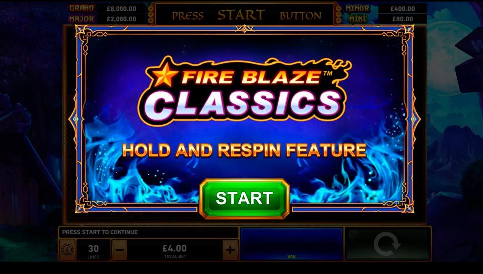 Fire blaze blue wizard slot - Fire Blaze Respin Feature