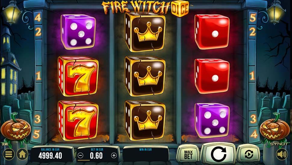 Fire Witch Dice slot gameplay