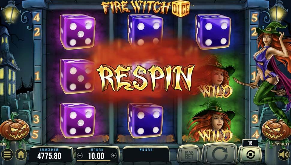 Fire Witch Dice slot Respins