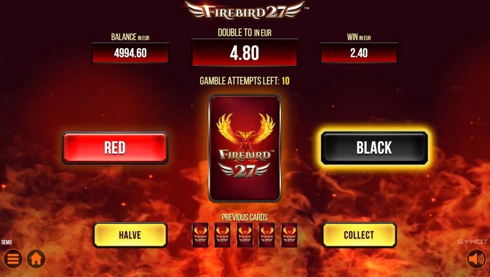 Firebird 27 Slot - Gamble Feature