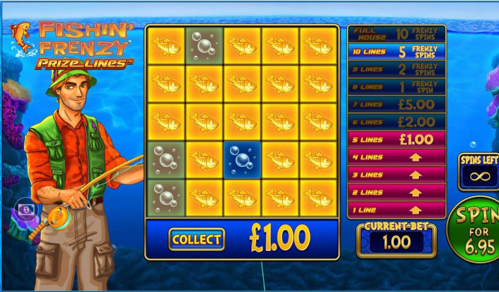 Fishin' Frenzy Prize Lines