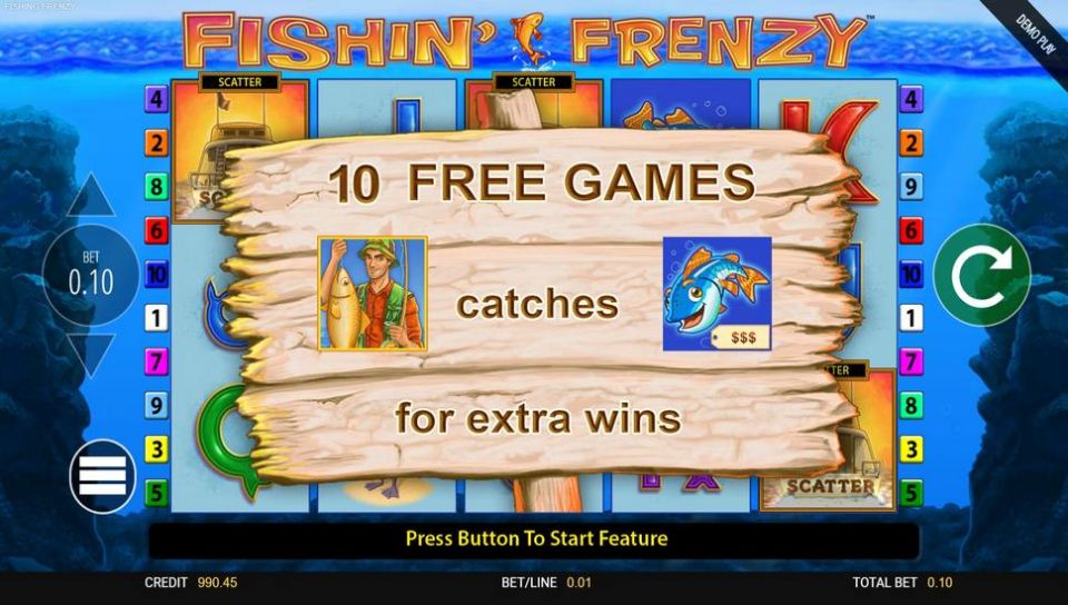 Fishin Frenzy slot free spins