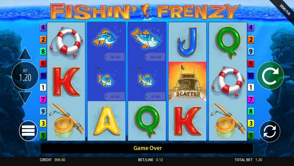 Fishin Frenzy slot gameplay