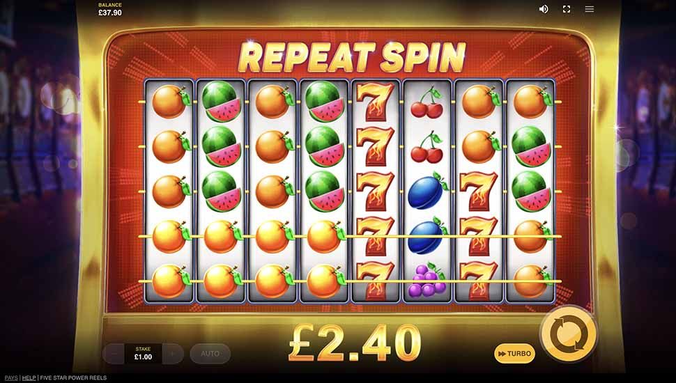 Five Star Power Reels slot Repeat Spin