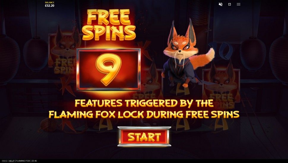 Flaming Fox Slot - Free Spins