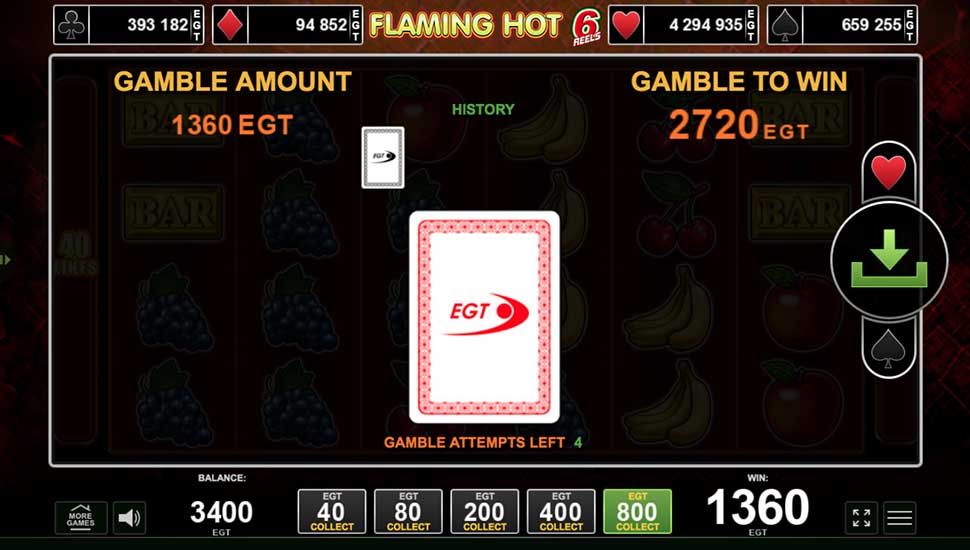 Flaming Hot 6 Reels slot gamble