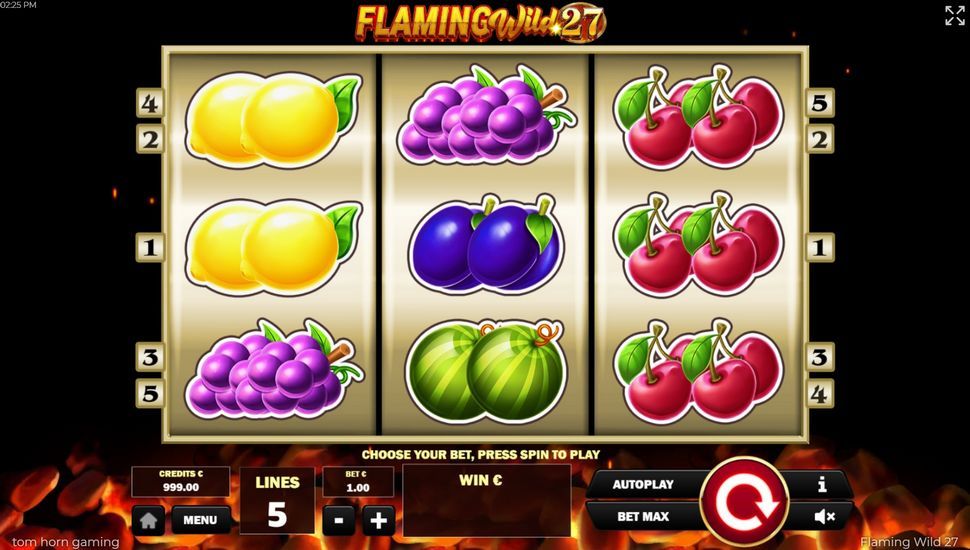 Flaming Wild 27 slot gameplay