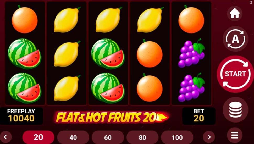 Flat Hot Fruits 20 slot mobile