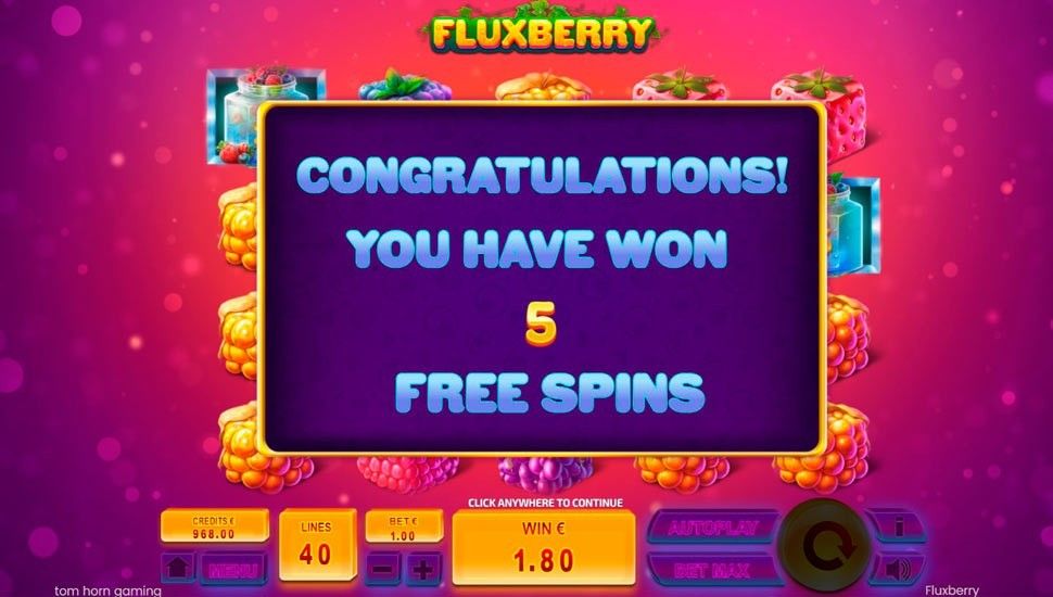 Fluxberry slot - free spins