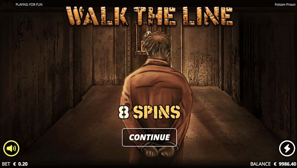 Folsom Prison slot Walk The Line Feature